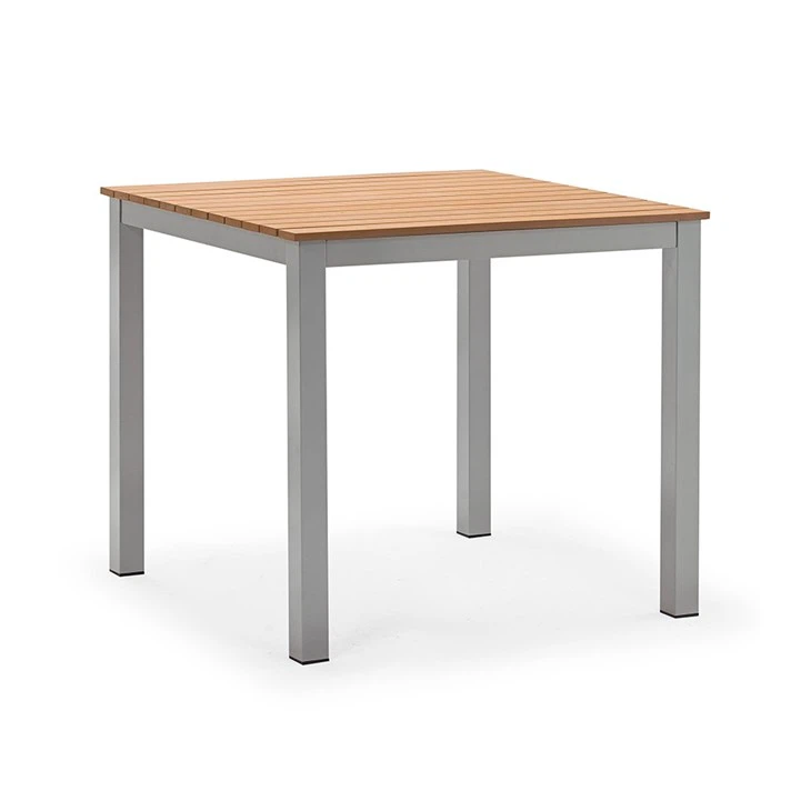 Square Plastic Wood Dining Coffee Table